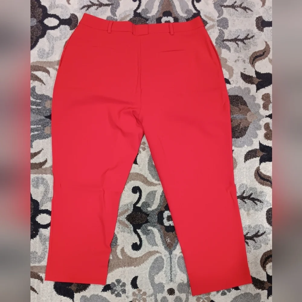 Gabrielle Union Tapered Leg Dress Career Pants Red High Waist Pant NWT Sz XXL/20 - Picture 2 of 12